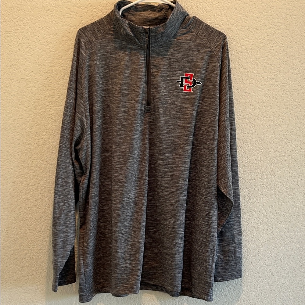 XL Champion SDSU Aztec Gray Athleticwear with Red Accent